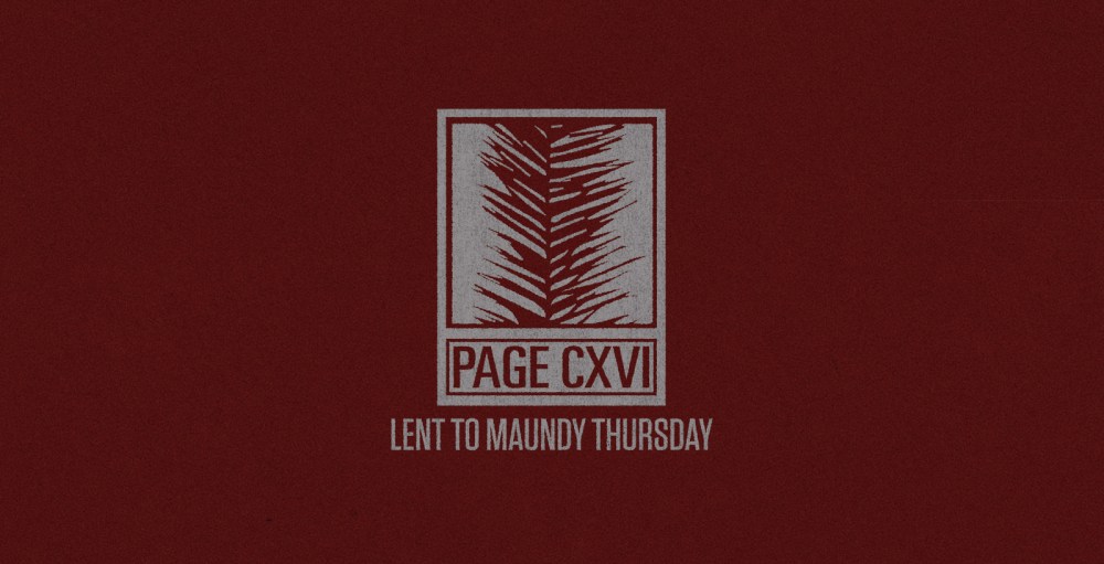 Lent To Maundy Thursday Cover